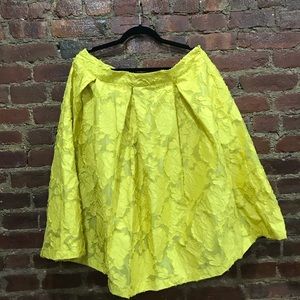 Yellow a-line skirt